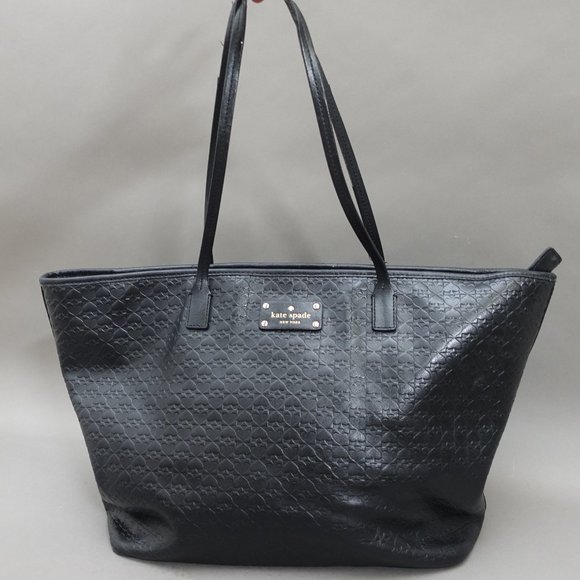 Kate Spade New York Penn Place Embossed Back Leather Spade Large Tote - Picture 6 of 12